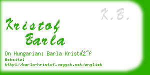 kristof barla business card